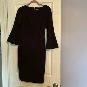 CALVIN KLEIN (Size 4) Black Cocktail Dress with Sleeves